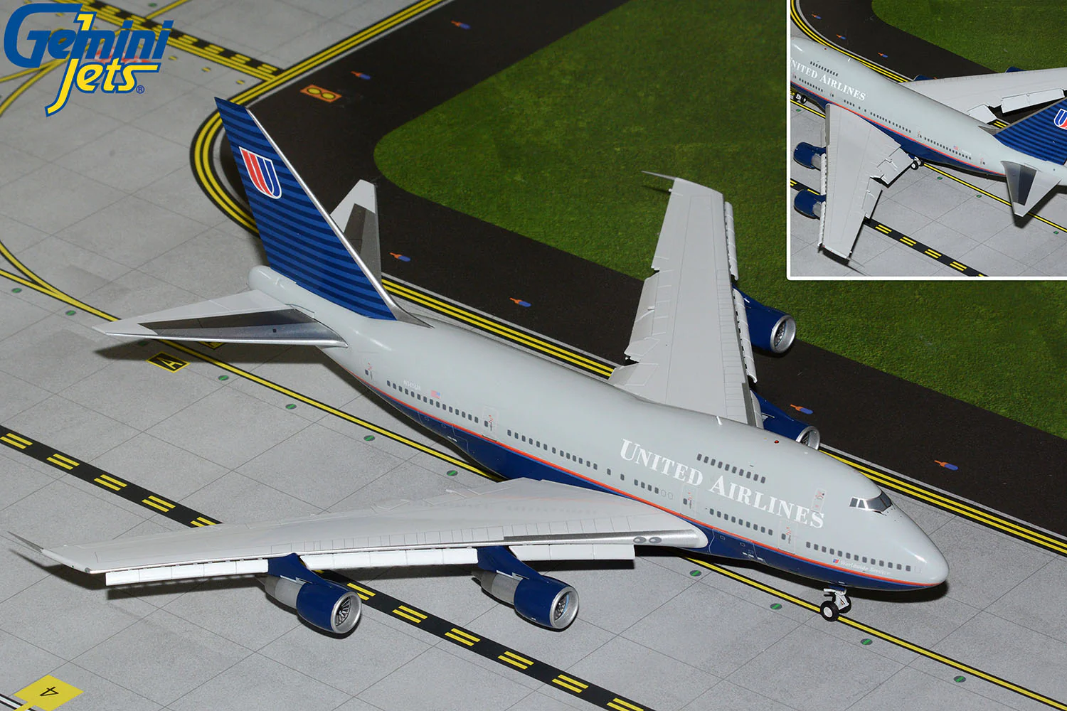 Gemini200 United Airlines Boeing 747SP (Flaps Down) N145UA